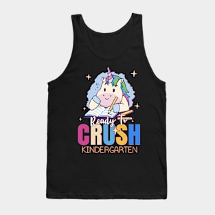 Ready To Crush Kindergarten Pre-K School Unicorn Tank Top